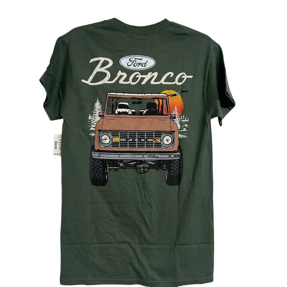 NWT Ford Bronco Relaxed Dark Green Tee Short Sleeve Shirt XS Unisex - Picture 4 of 7